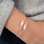 Feather Lightweight Silver Bangle