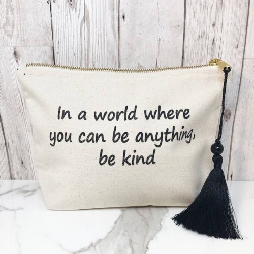 Be Kind Canvas Make Up Bag
