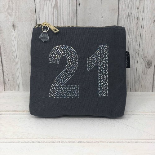 Grey Rhinestone 21st Birthday Bag