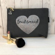 Bridesmaid In A Sparkly Heart Bag