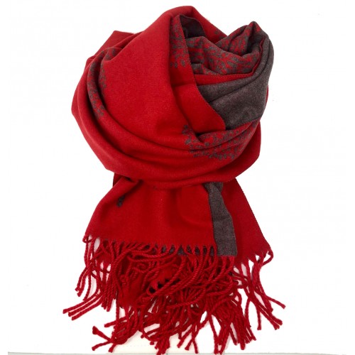 Mulberry Tree Wool Blend Red/Grey
