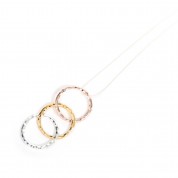 NHB-Tri Colour Vertical Ring Necklace
