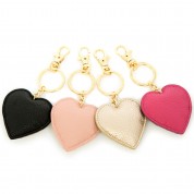 Faux Leather Heart Keyring